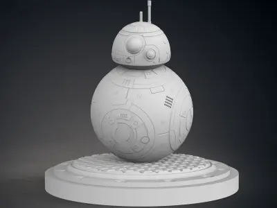 BB8 From Star Wars Statue 3D print model