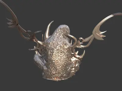 Hooded God Winged 3D model