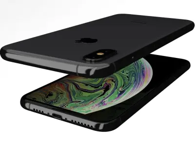 Apple iPhone XS Max All Color Low-poly 3D model
