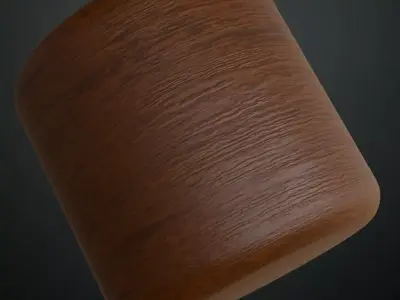 Modern Dark Walnut Wood PBR Seamless Texture