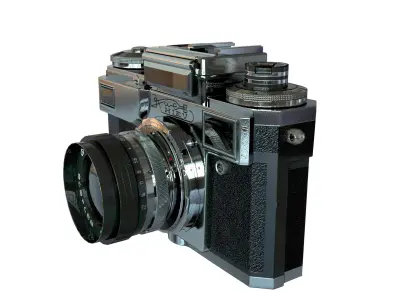 Kiev Camera 4M 1977-1987 Low Poly Low-poly 3D model