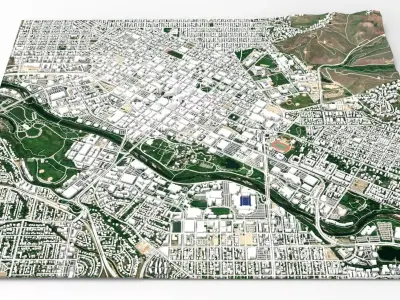 Cityscape Boise USA 3D model
