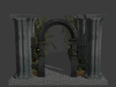 The green arch4 Low-poly 3D model