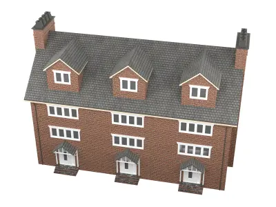 British House Design 09 Low-poly 3D model