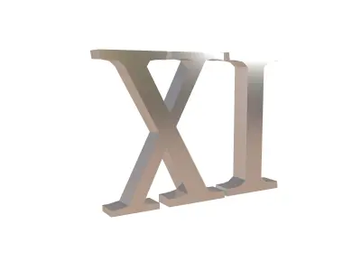 Roman Numerals 11 v1 003 Low-poly 3D model