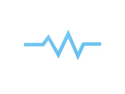 Pulse Symbol v1 002 Low-poly 3D model