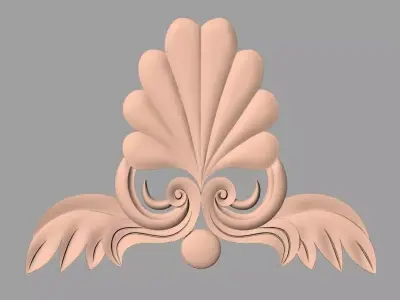Door design 3D relief model STL format file for CNC carving E698 3D model