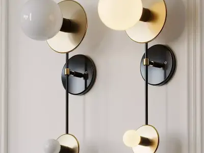 Double Wall Brass Sconce by ETSY 3D model