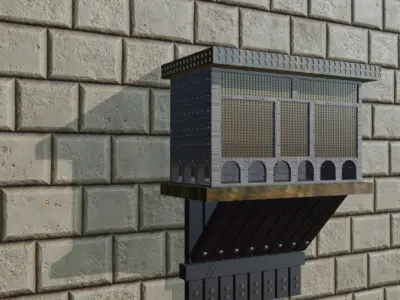 Mashrabiya Window  Traditional Arabic Wooden Lattice 3D model