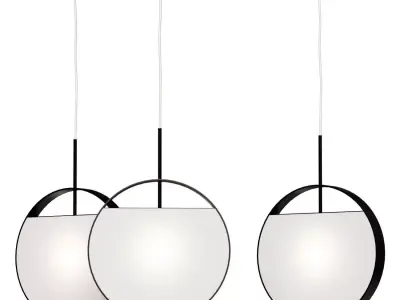 Luna pendant light cm 36x4x49 3D model