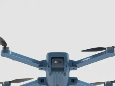 Drones with camera Professional 4K RC quadcopter drones Low-poly 3D model