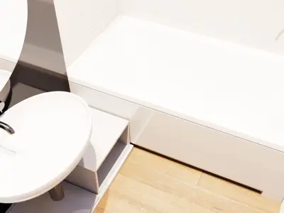 2 Bedroom 1 Bathroom House  3D Model 3D model