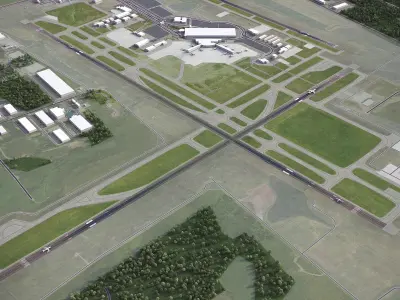 Grand Rapids - Gerald Ford Airport - GRR Low-poly 3D model