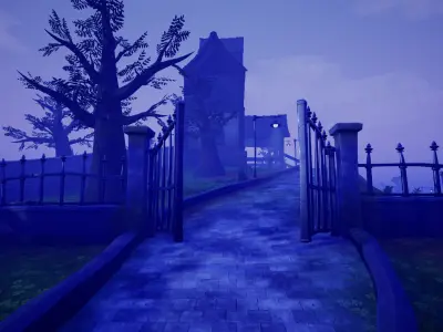 Stylized Graveyard Pack  Low-poly 3D model