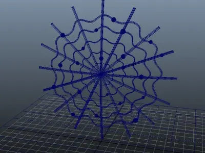 Spider Web Crawlebot Cyberweb 3D model