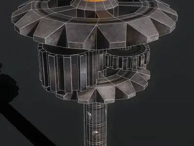 mechanical lamp Low-poly 3D model