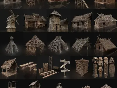  GREATEST BUILDER HOUSE INTERIOR CONSTRUCTION WAR MACHINES PACK 