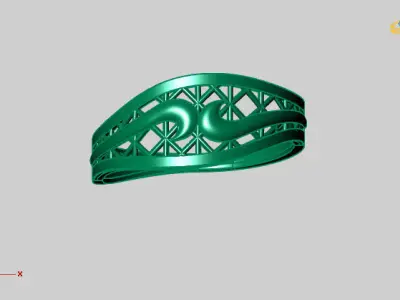 Women Ring Fancy Ring Plain light weight STL 3DM Printable 3D print model 10