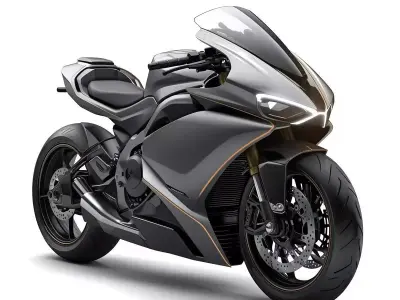 Futuristic Luxury Motorcycle 3D Model Low-poly 3D model
