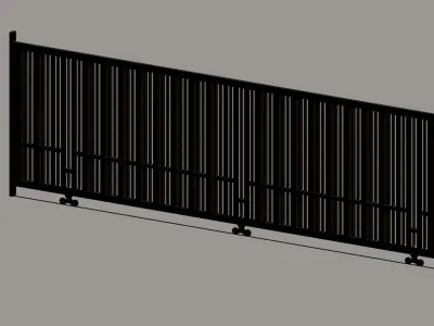 sliding entrance gate 3D model