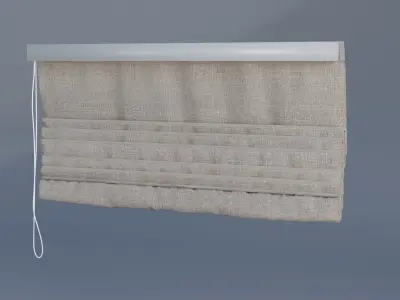 Curtain Low-poly 3D model 17