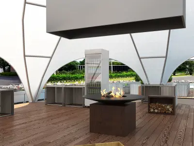 Summer cafe 3D model