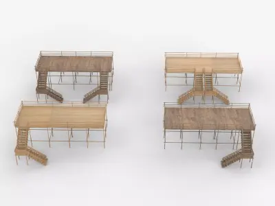 modular scaffolding set 3D model