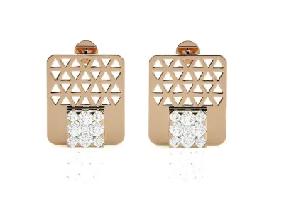 Badge Wire Mesh Light wt Pendant Earrings Set 3dm stl renders  3D print model