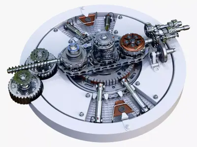 SciFi Generator Gear Mechanism M1 3D model