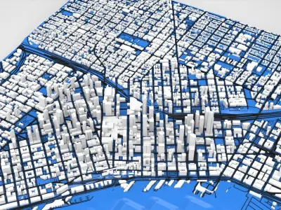Cityscape Seattle Washington USA 3D model