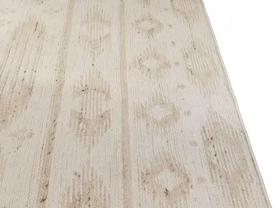 Carpet set 2233 - Hand Woven Ivory Rug - 5K 3D model