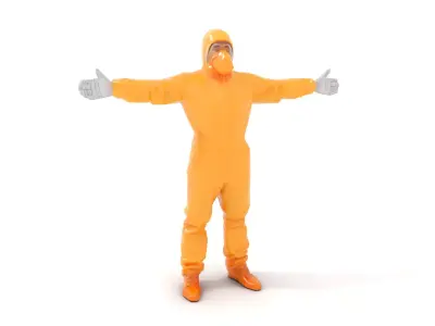 Golden Hazmat Suit model pack Low-poly 3D model