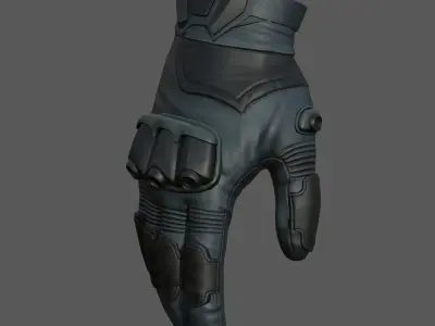 Gloves military combat soldier armor scifi low poly  Low-poly 3D model