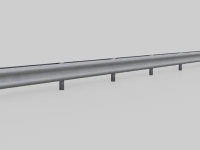 Road Safety Barrier 2A Low-poly 3D model