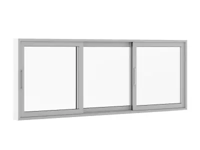Sliding Metal Window 3520mm x 1283mm 3D model