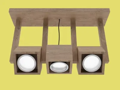 Wood Spot Light Free 3D model