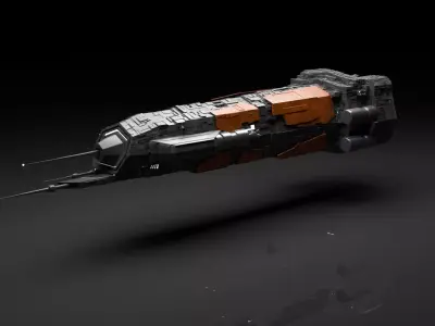 Sci-fi spaceship - Narwhal 3D model