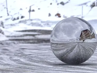 Alpine Mountain Lodge HDR 360 Panorama 3D model