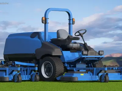  Hydraulic Steering Wide Deck Mower Blue 