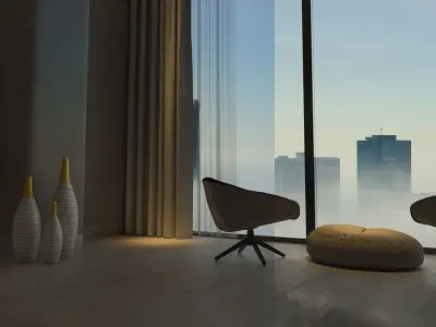  bedroom design Low-poly 3D model