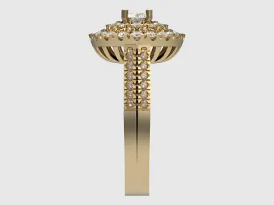 Radiant Double Halo Ring JDBCo 3D print model