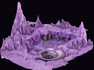 Battlestar - Icefield rupture ice surface 01 3D model