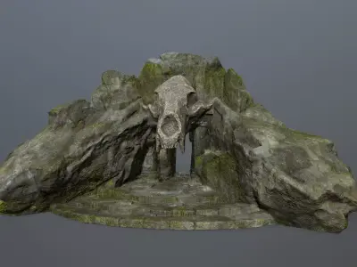Skull Gate 6 Low-poly 3D model