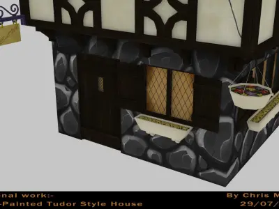 Tudor House Low-poly 3D model