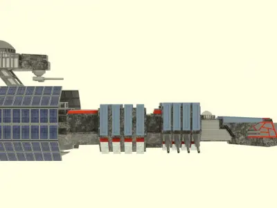 Mig - T Spaceship  Low-poly 3D model