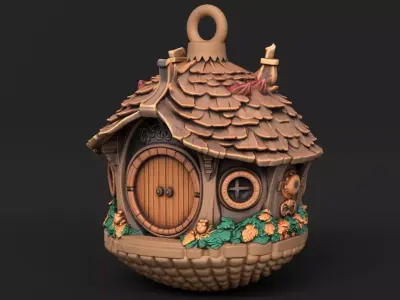 Hobbit house ball 01 3D print model