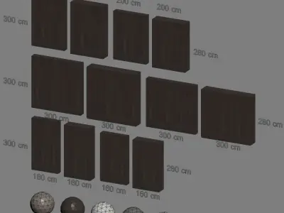 170 cabinet furniture 02 minimal wardrobe cupboard 01 3D model