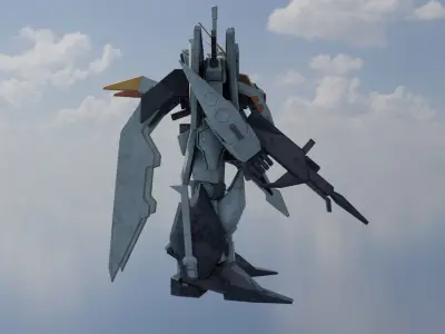 Mobile Suit Gundam Hathaway  RX-105-Gundam 3D model