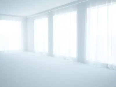  scence with curtains  Vray for Cinema 4d 3D model