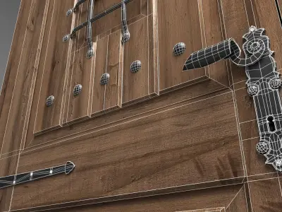 3D Doors 002 Low-poly 3D model